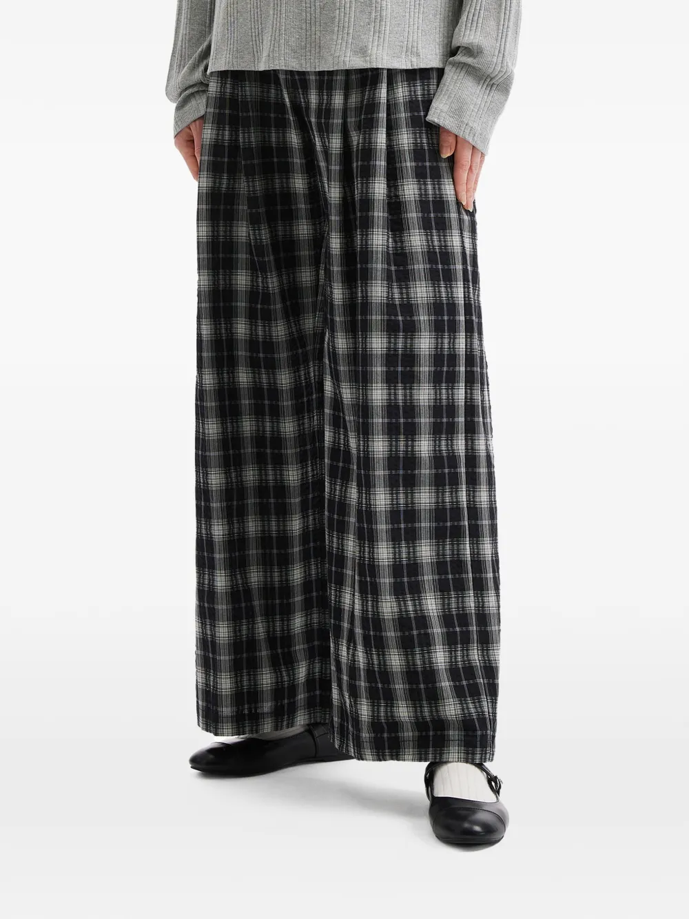 tout a coup Geruite broek Zwart