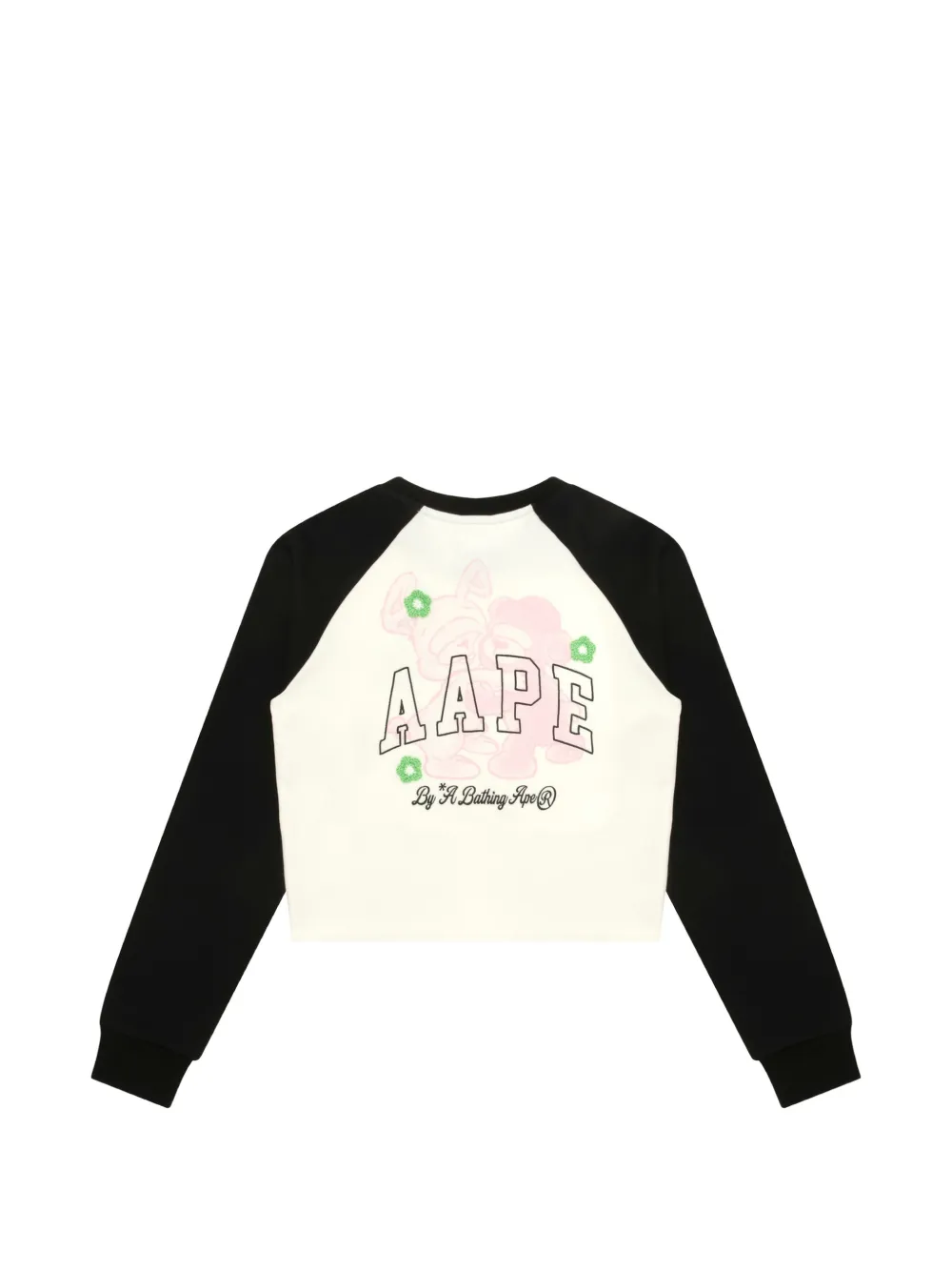  Aape By *a Bathing Ape® Cropped Sweatshirt - White 