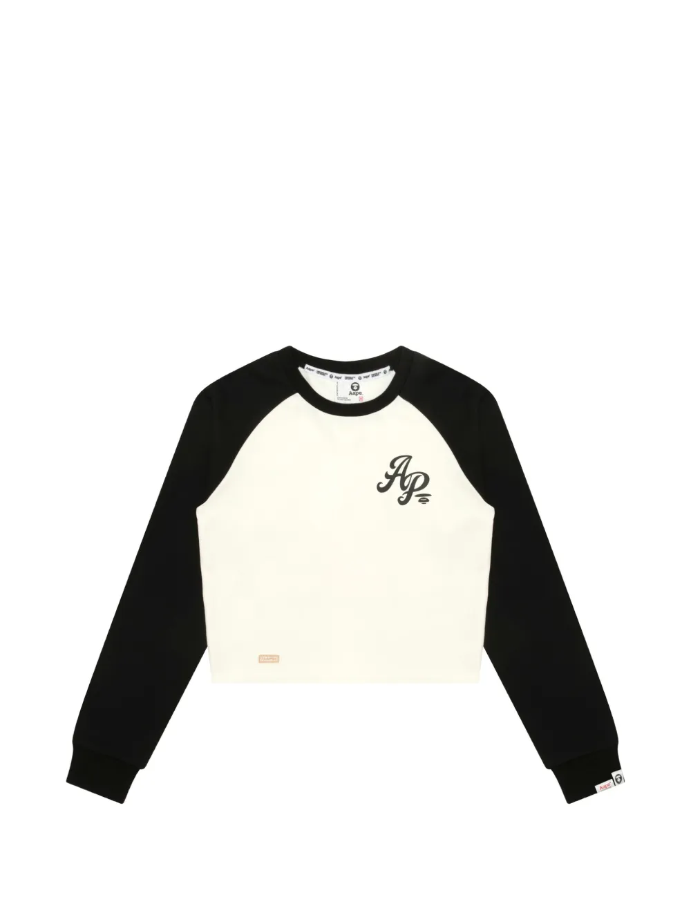 AAPE BY *A BATHING APE® Felpa crop - Bianco