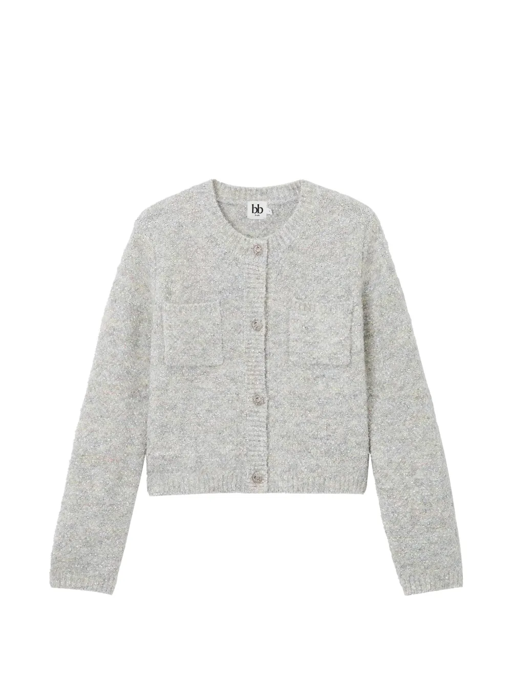 b+ab crew-neck cardigan - Grey