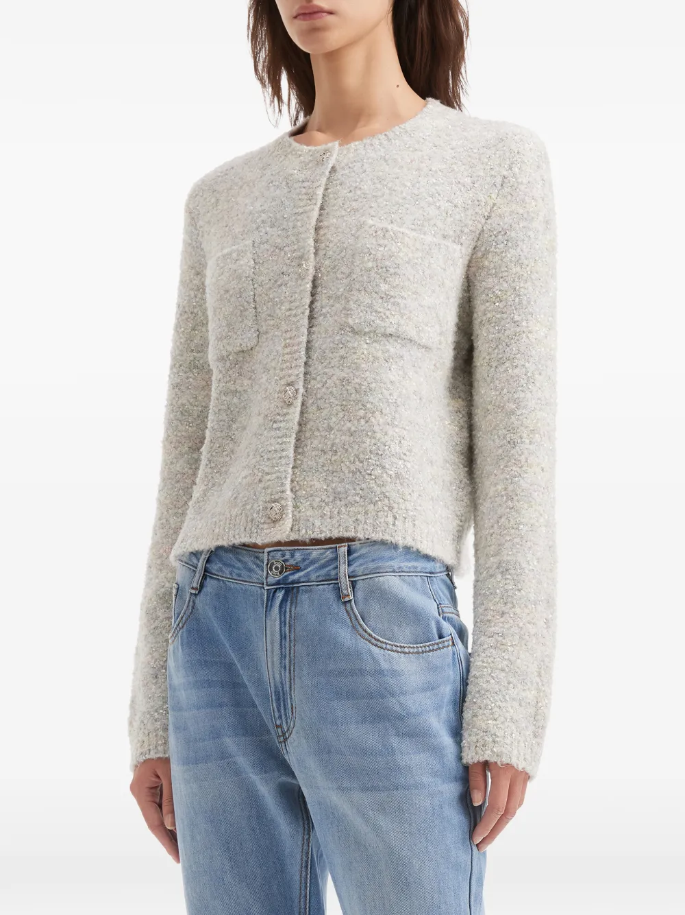 b+ab Vest met ronde hals Grijs