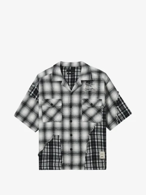 FIVE CM camisa con parche de cuadros