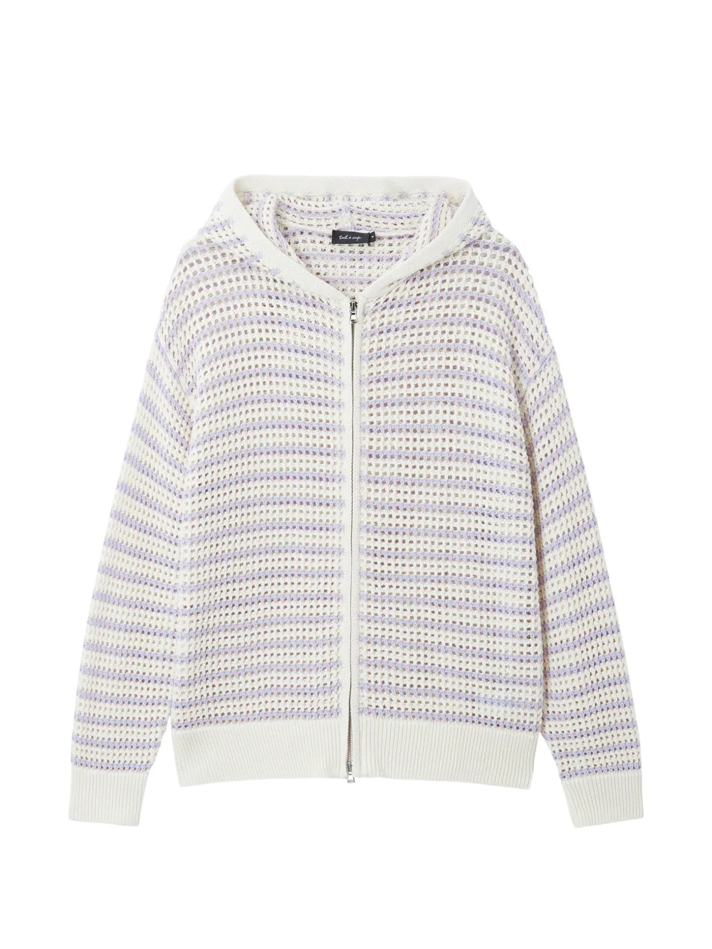 tout a coup Gestreifter Hoodie - Weiß