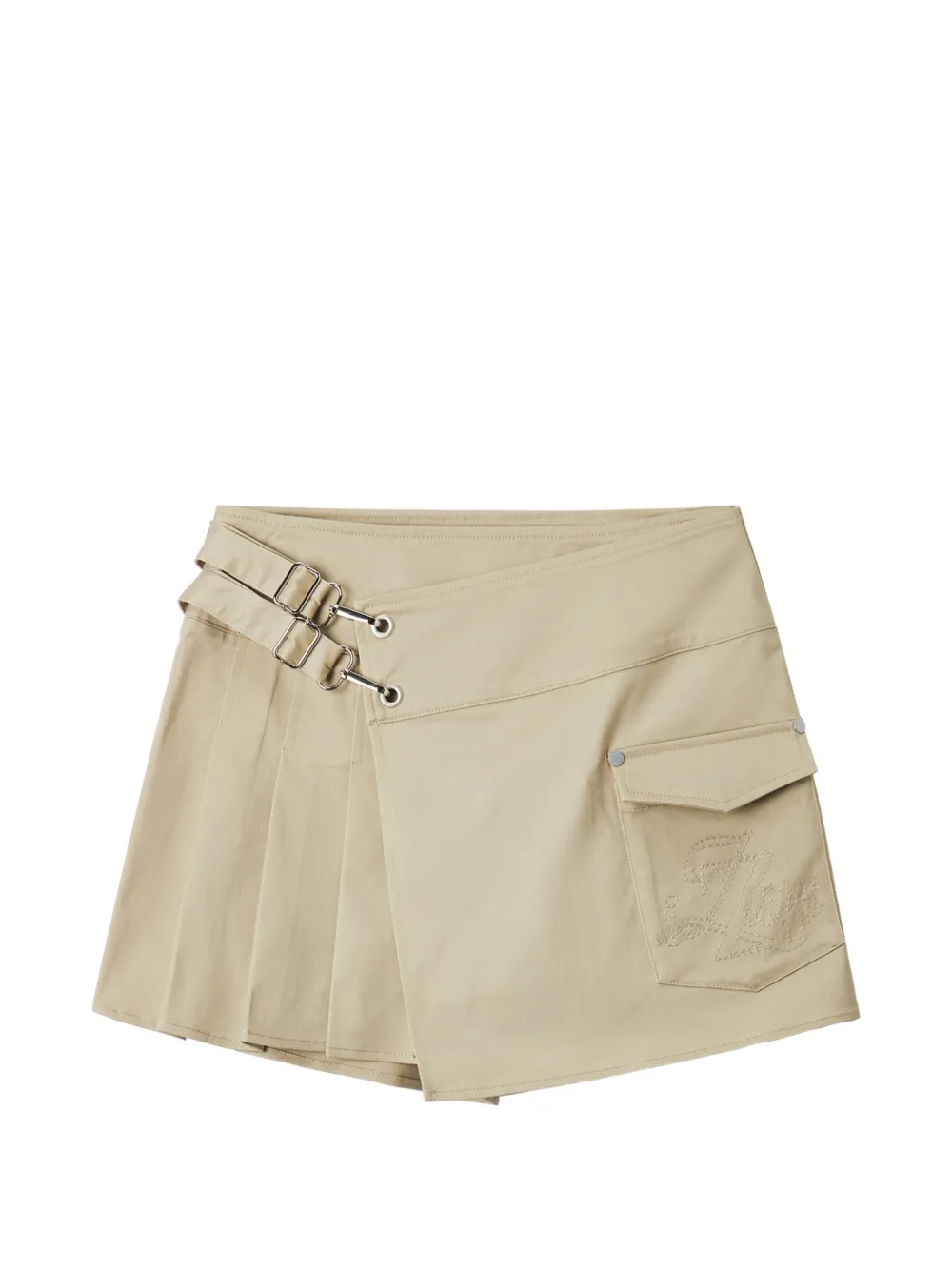 izzue pleated-detail shorts - Neutrals