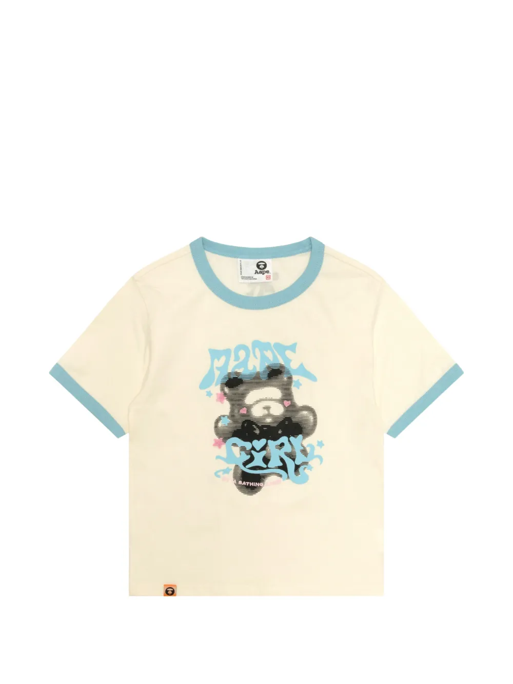 AAPE BY *A BATHING APE® T-shirt Ringer - Bianco