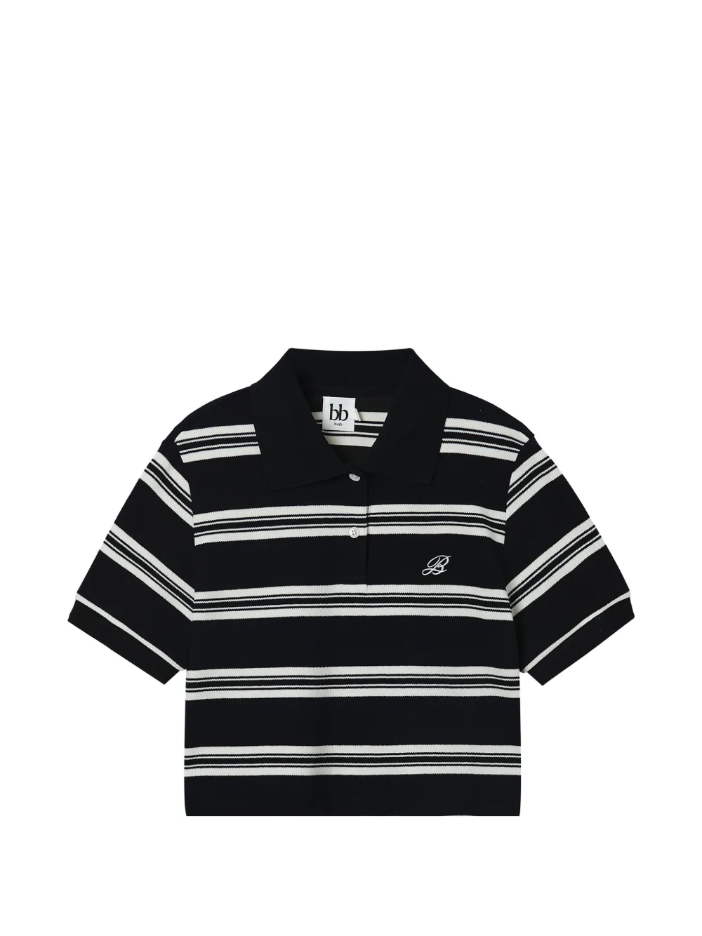b+ab Polo a righe - Nero
