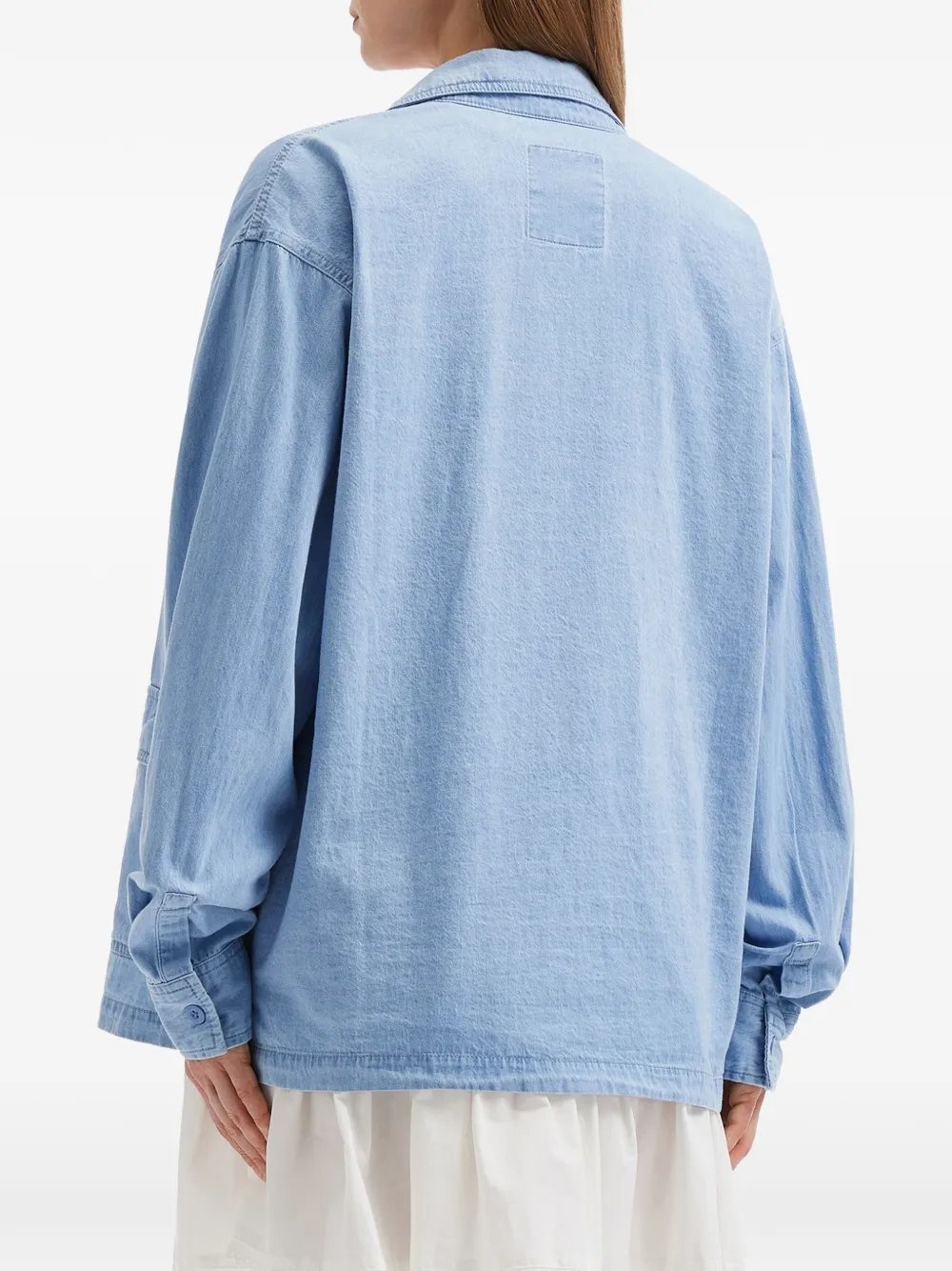 CHOCOOLATE Button-up denim blouse Blauw