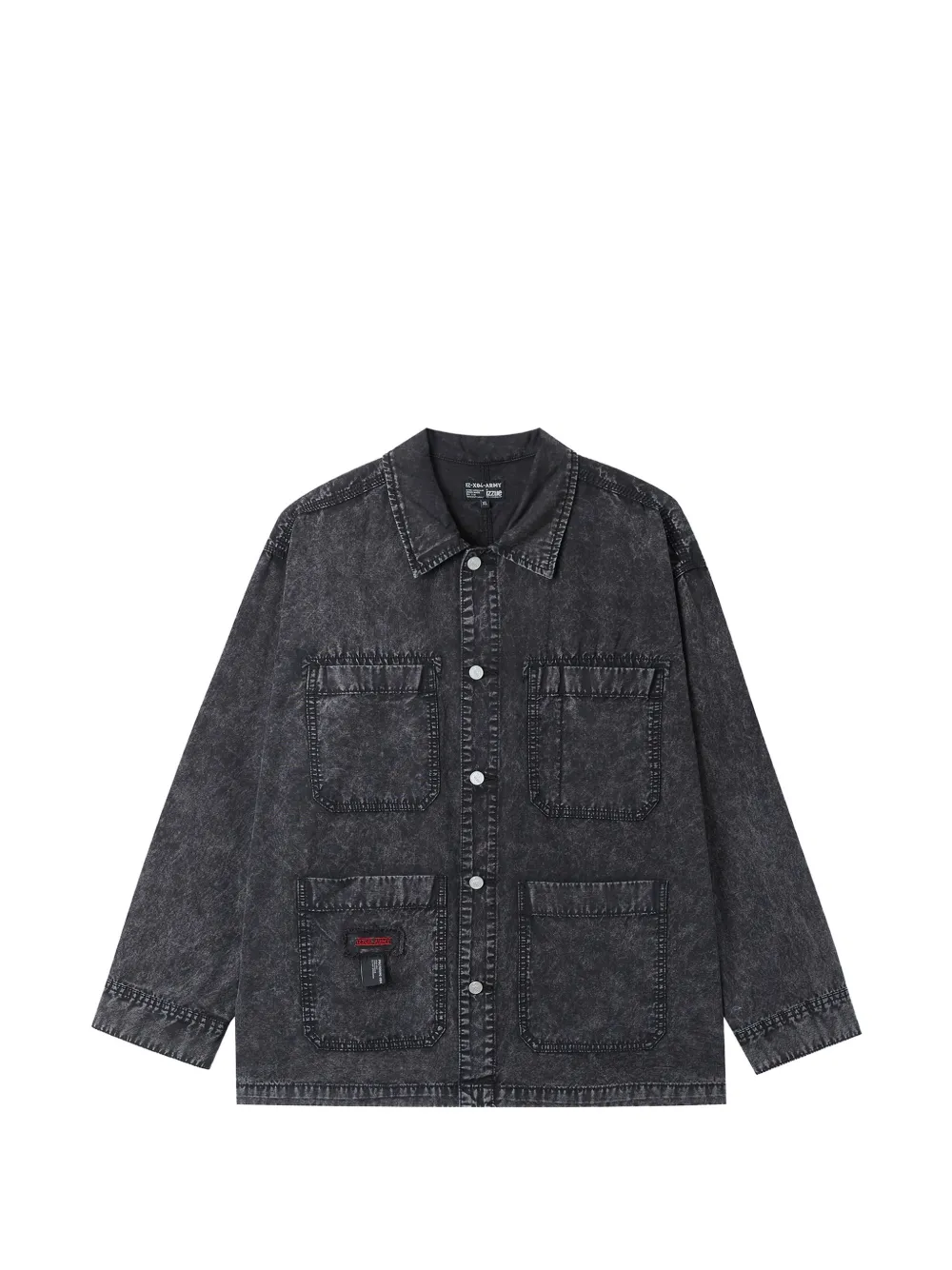 izzue buttoned pocket cotton jacket | Grey | Image 1