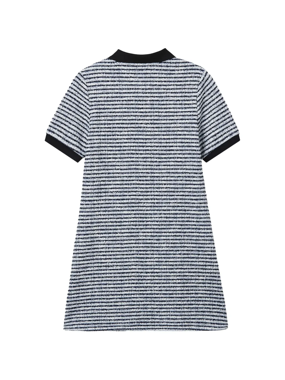 b+ab Gestreepte jurk met polokraag Blauw