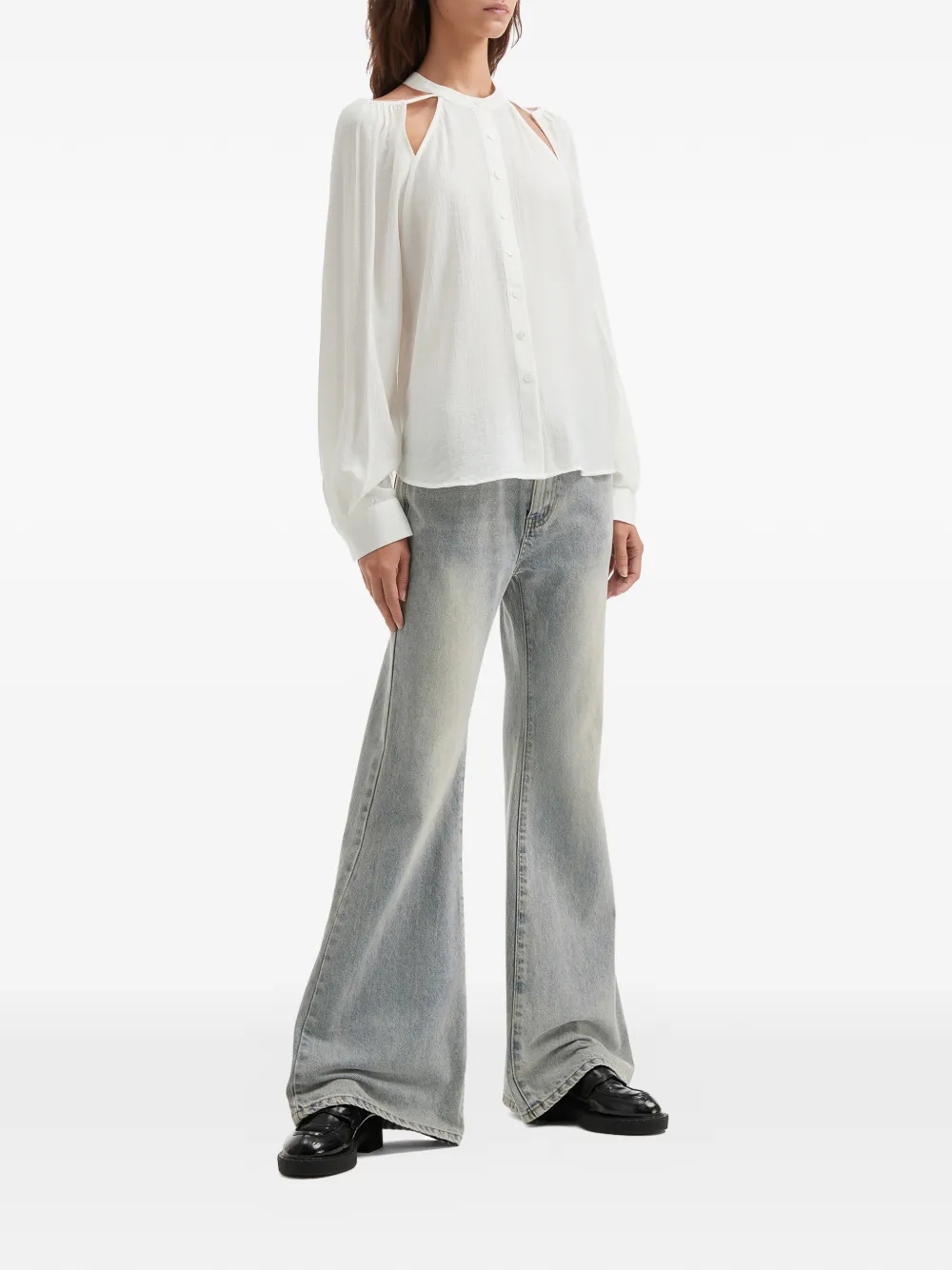 b+ab Blouse met lange mouwen Wit