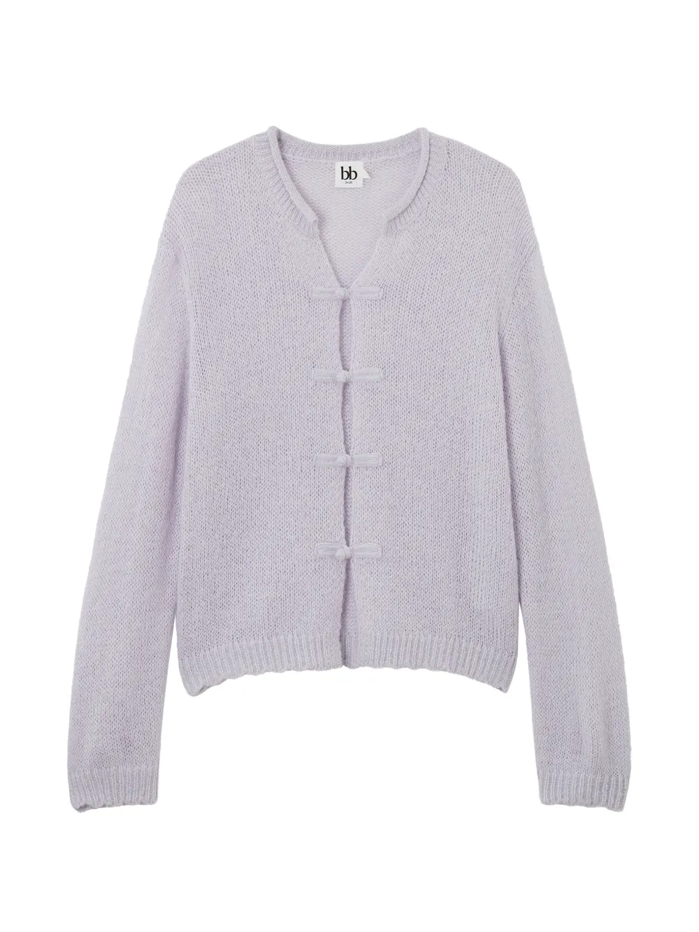B+ab Buttoned Cardigan In Purple