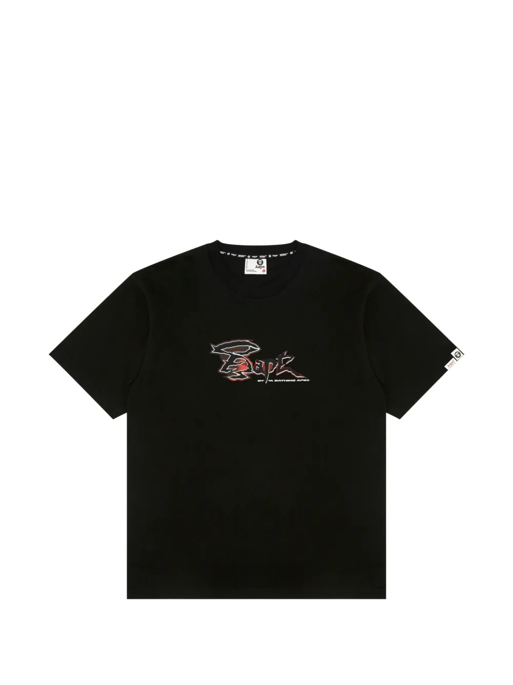 AAPE BY *A BATHING APE® T-shirt con stampa grafica - Nero