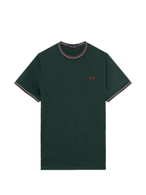 Fred Perry logo-embroidered striped T-shirt
