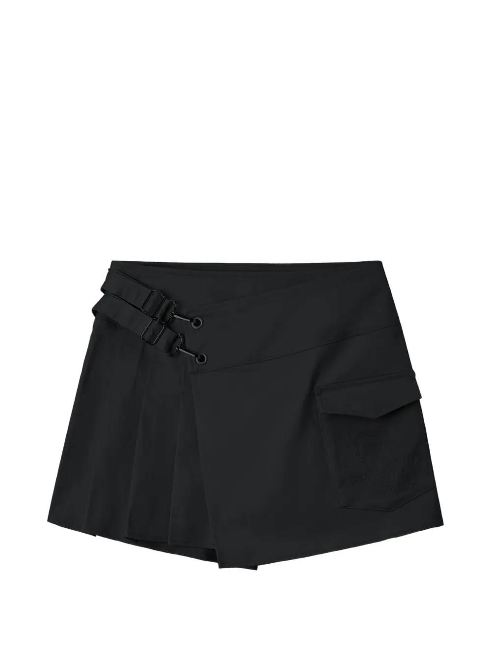izzue buckle-detail shorts - Black