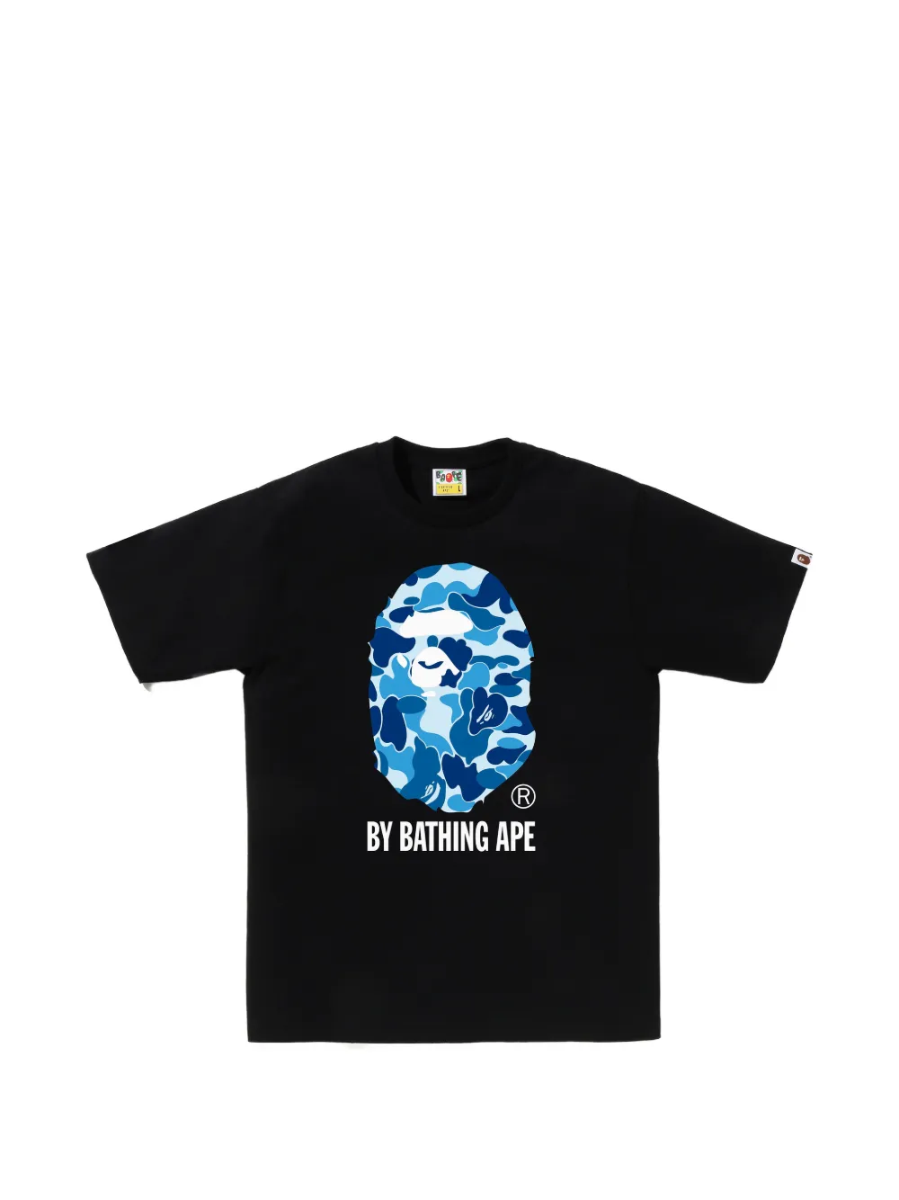 A BATHING APE® 카무플라주 프린트 티셔츠 | 블랙 | Image 1