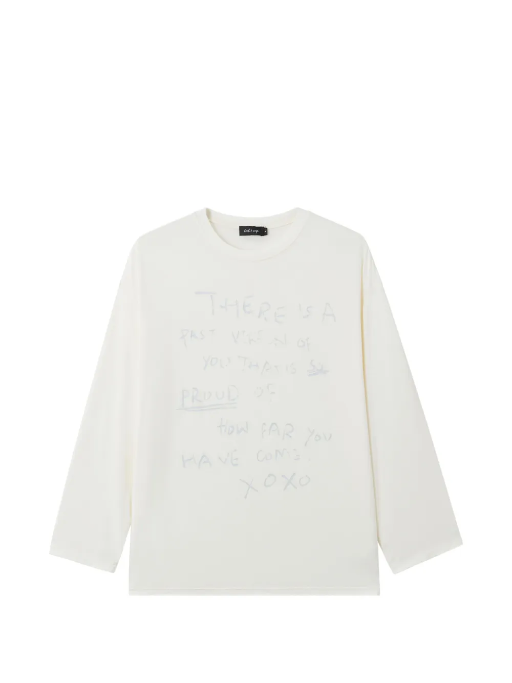 tout a coup T-shirt con stampa grafica a maniche lunghe - Toni neutri