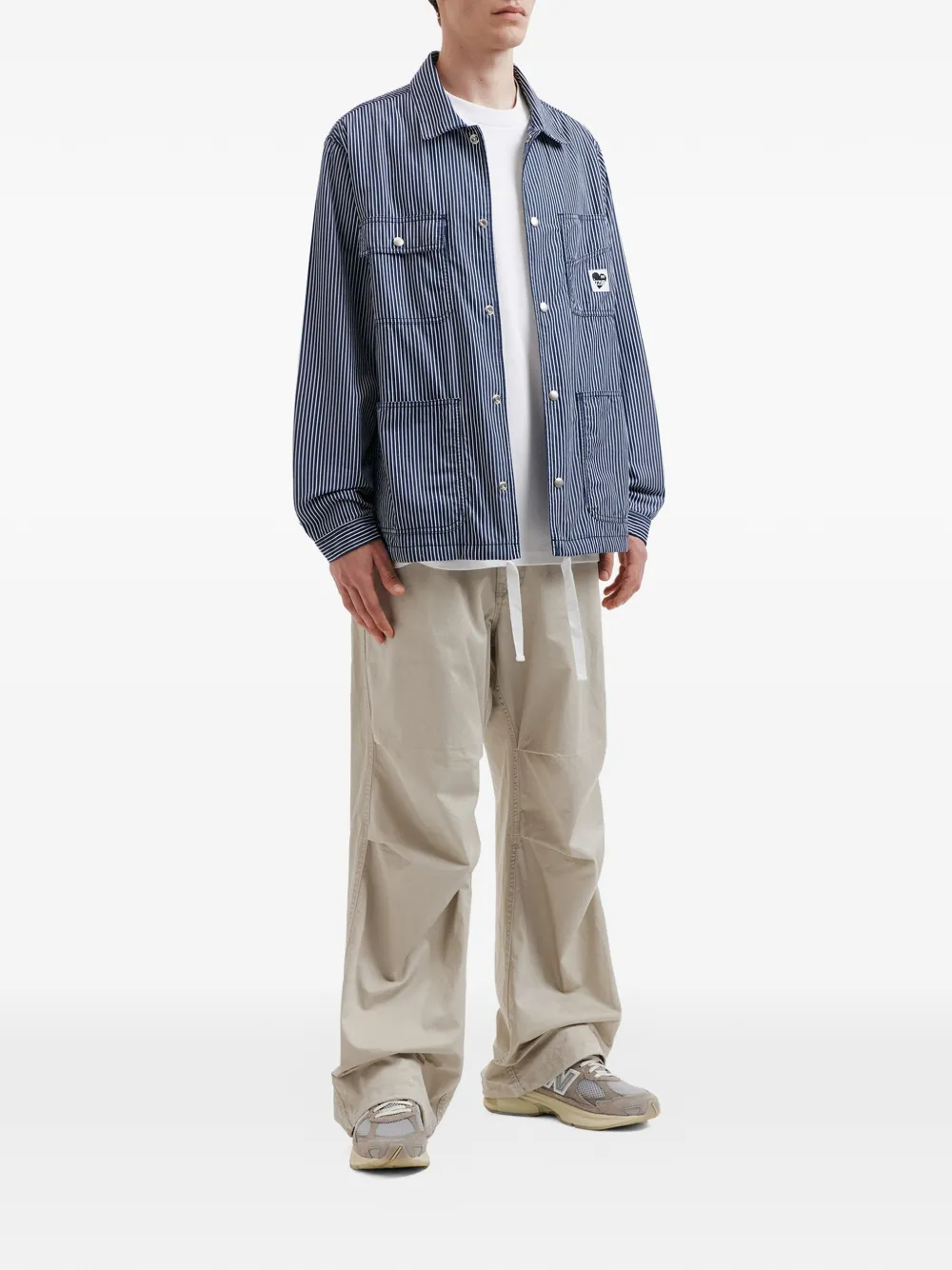 izzue striped patch jacket | Shirt Jackets | Image 2