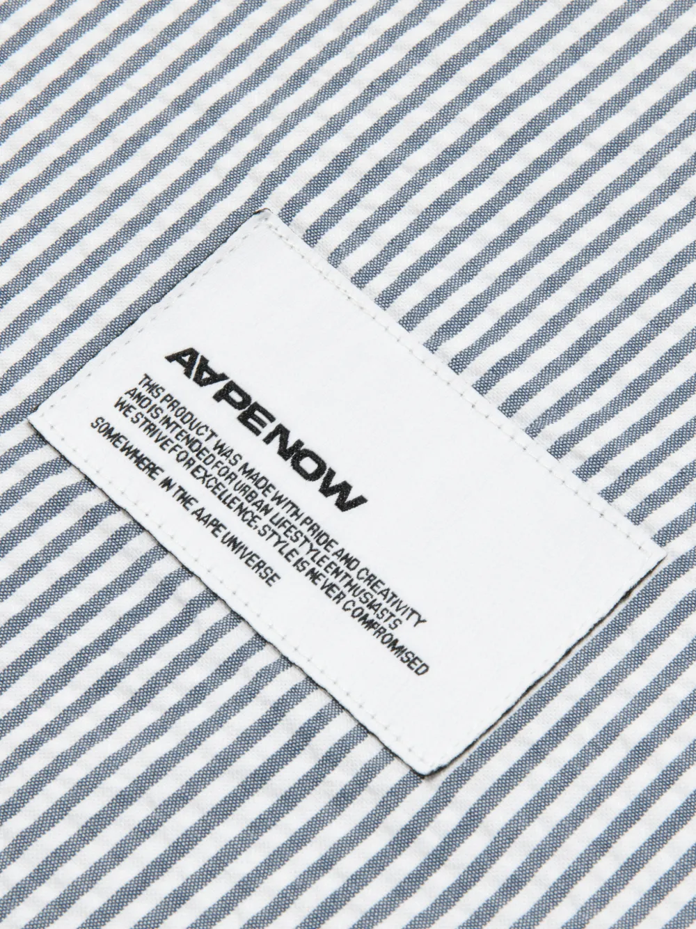 AAPE BY *A BATHING APE Gestreept overhemd Wit