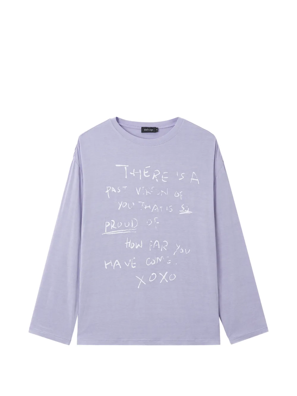 tout a coup Langarmshirt mit grafischem Print - Violett