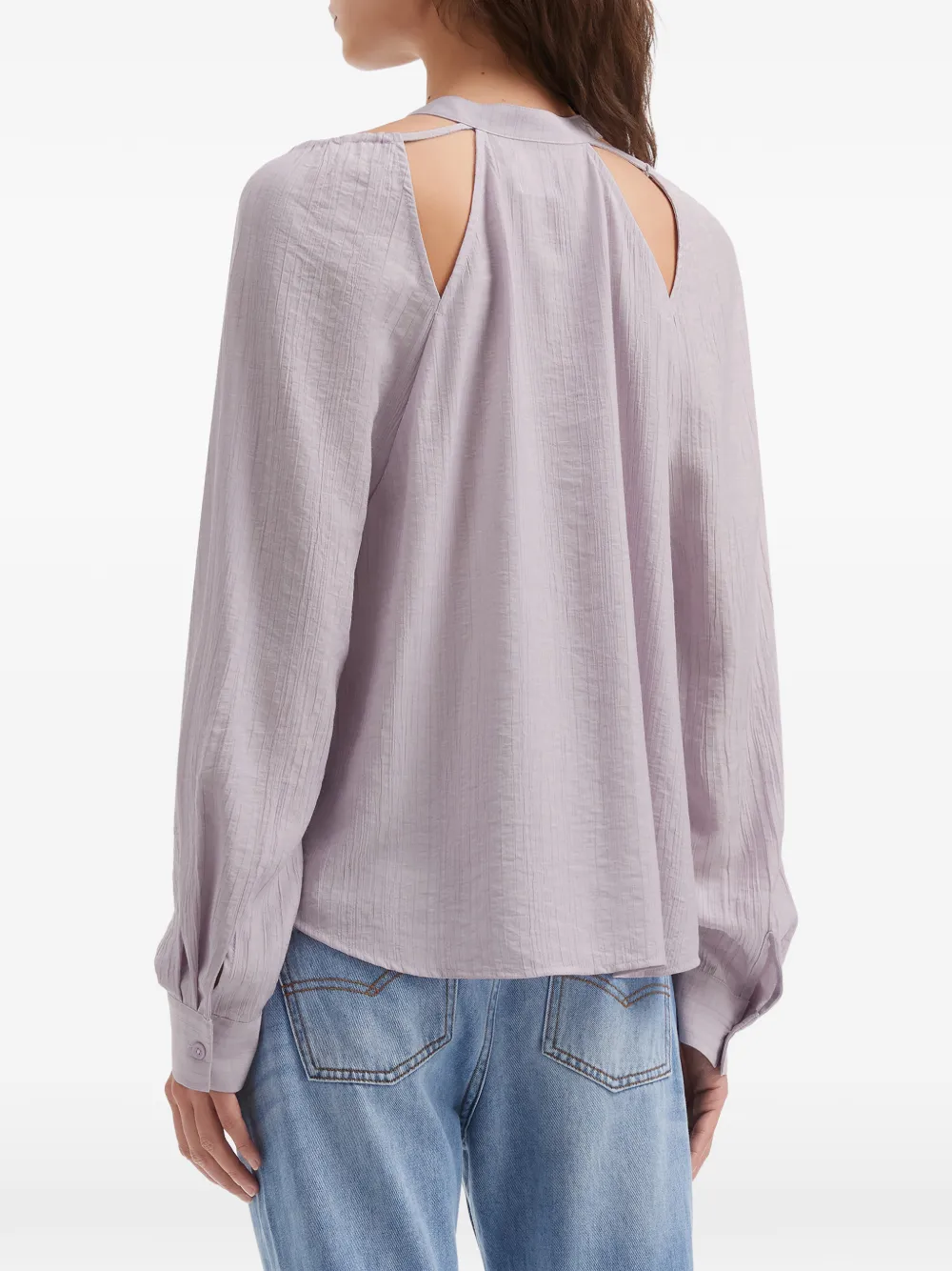 b+ab Uitgesneden blouse Paars