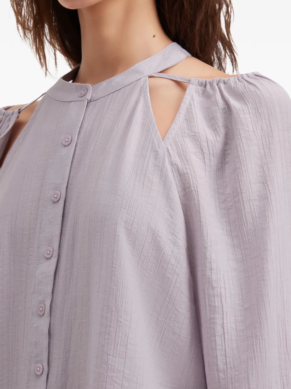 b+ab Uitgesneden blouse Paars