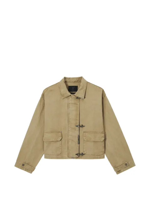 FIVE CM flap-pocket hook jacket