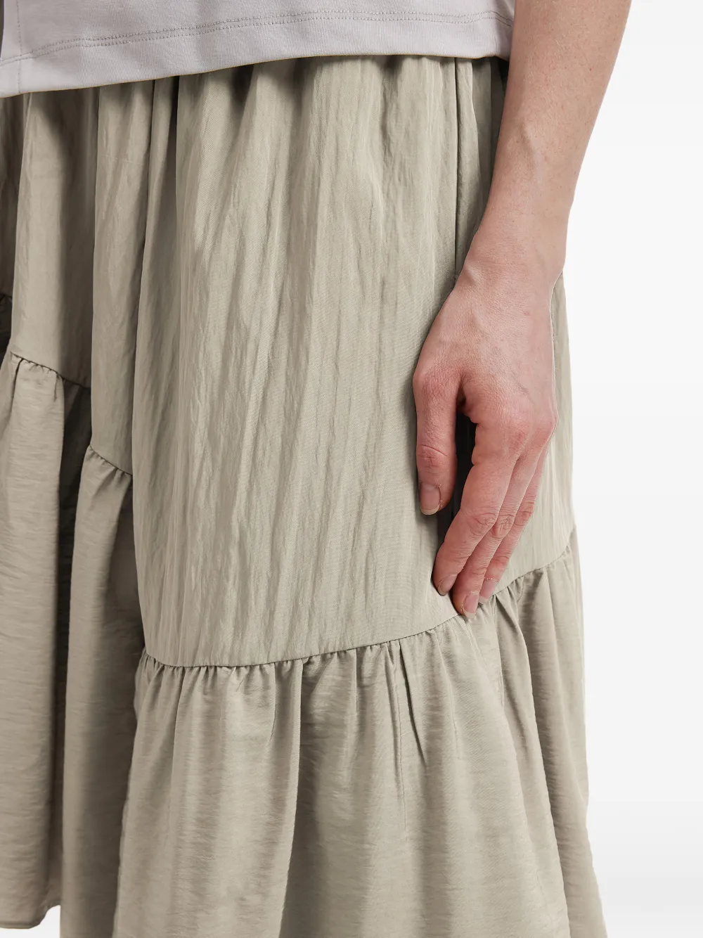 b+ab Rok met ruches Beige