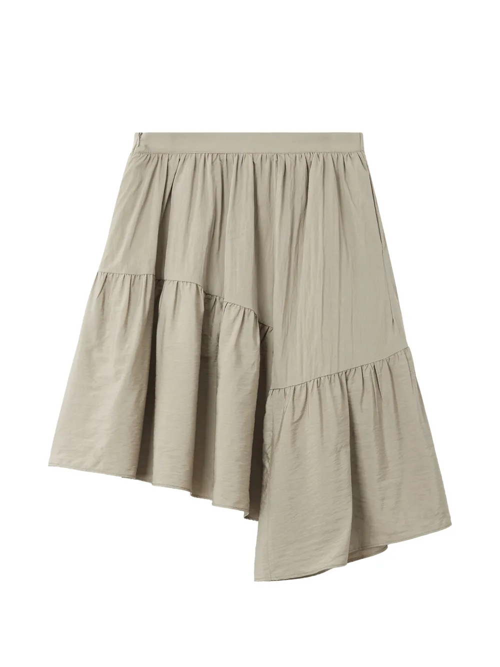 b+ab Gonna asimmetrica con ruches - Toni neutri