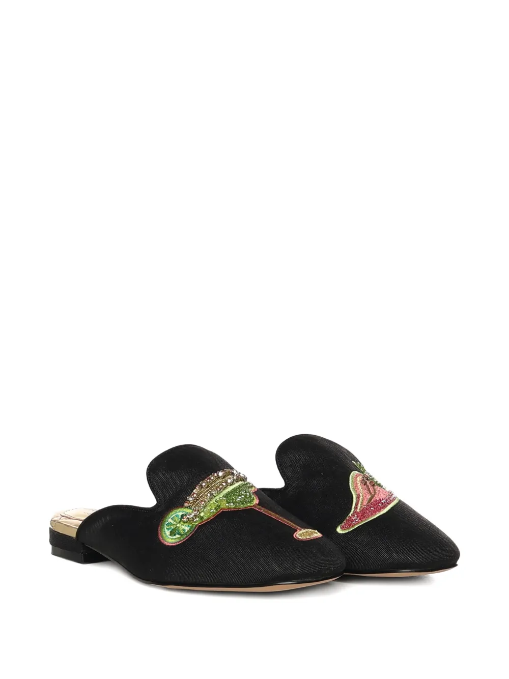 Kurt Geiger London embroidered mules Zwart