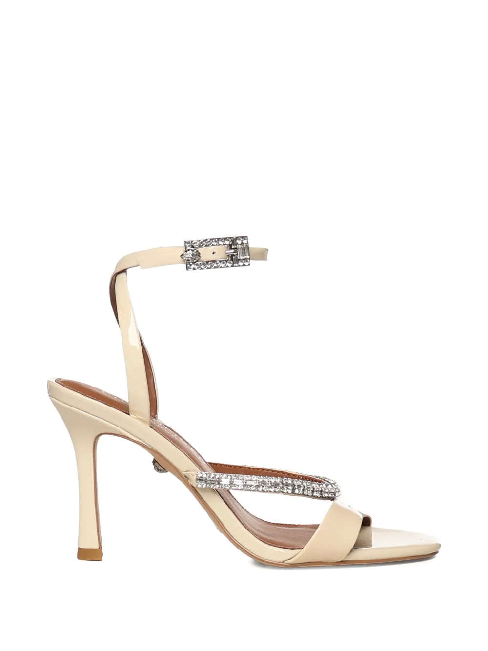 Kurt Geiger London rhinestone buckle sandals Beige