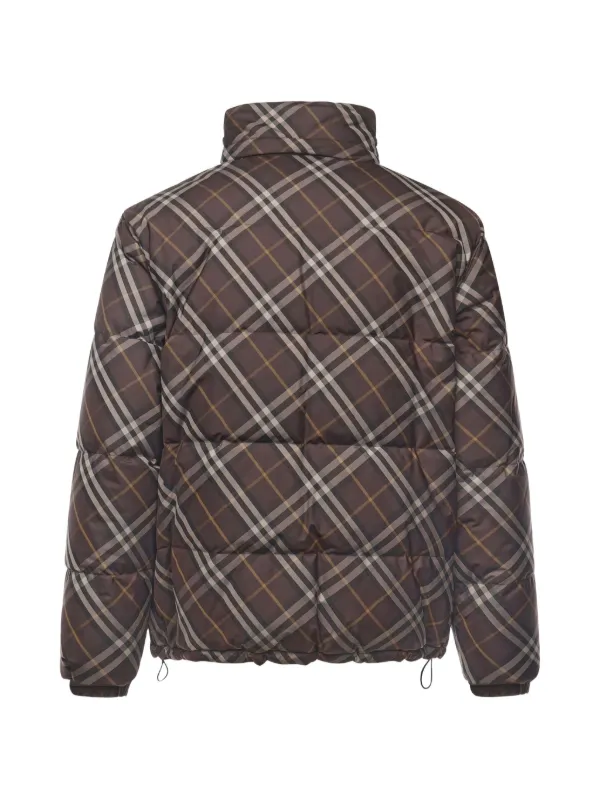 Burberry Reversible Check Snowdon Puffer Jacket | Brown | FARFETCH