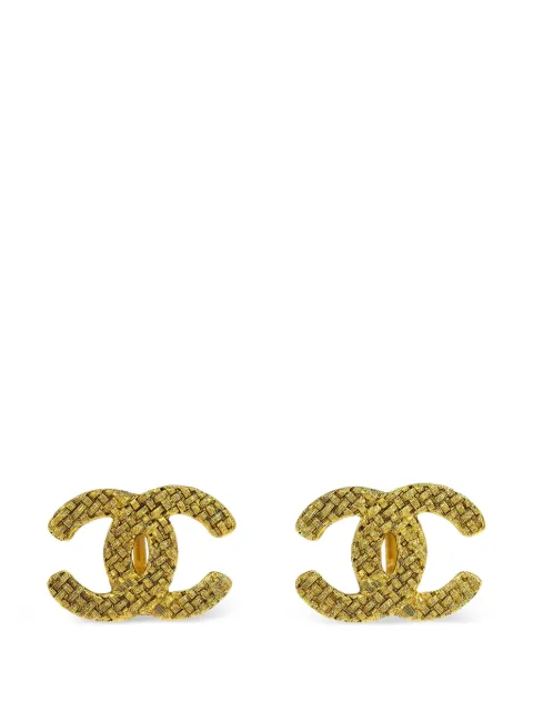 CHANEL Pre-Owned 1990-2000 CC clip-on earrings