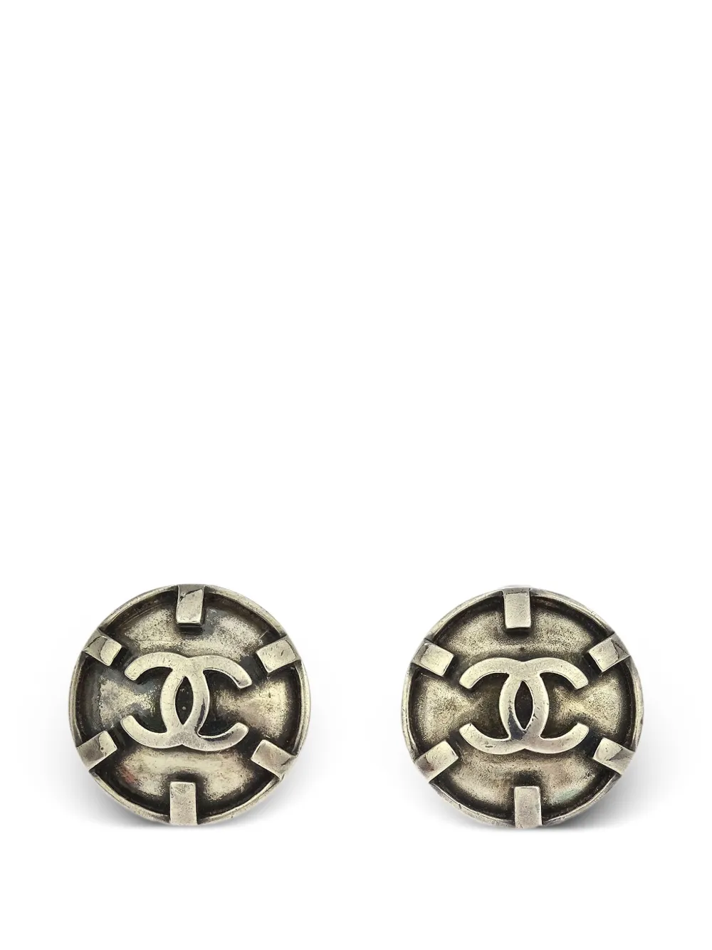 CHANEL Pre-Owned Orecchini a clip 1996 CC - Argento