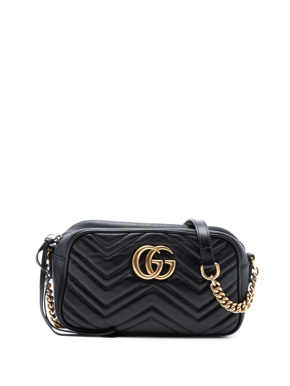 Gucci Pre-Owned 2016-2025 Small GG Marmont Matelasse Leather crossbody bag - Nero