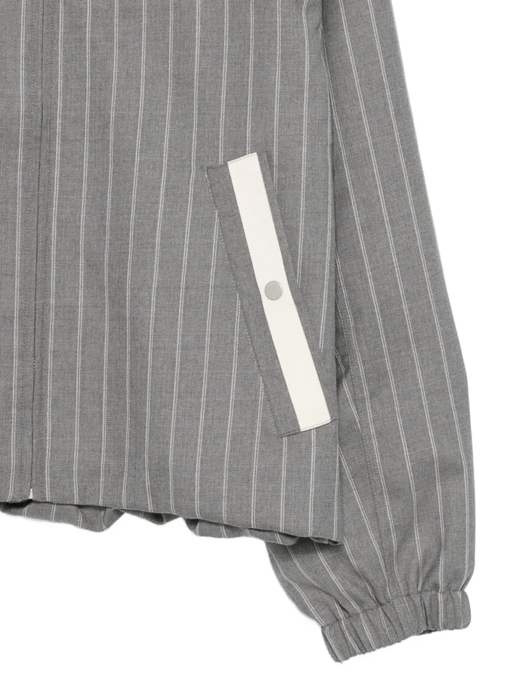 Mordecai Striped Zipped Jacket - Grey 