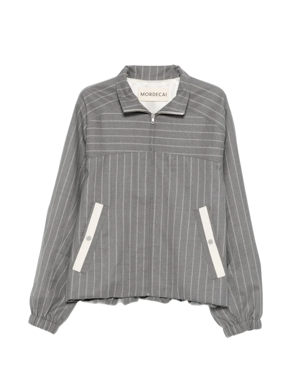 MORDECAI striped zipped jacket - Grigio