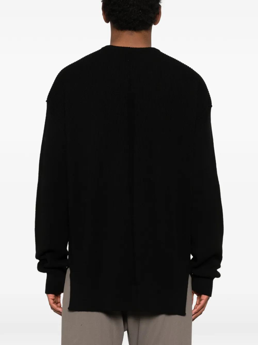 Rick Owens Jumbo LS trui met ronde hals Zwart