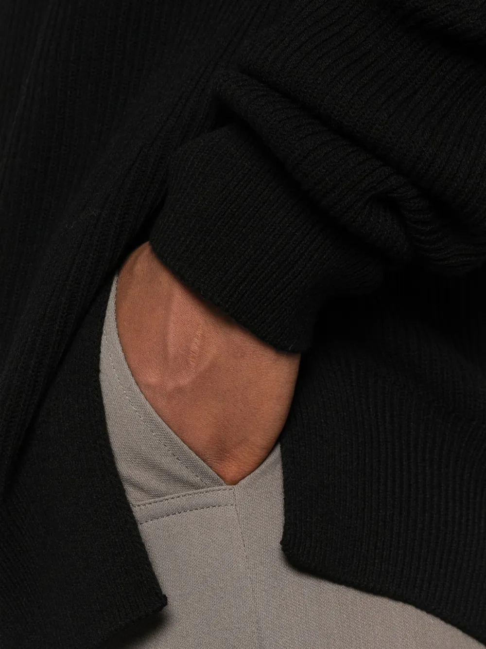 Rick Owens Jumbo LS trui met ronde hals Zwart