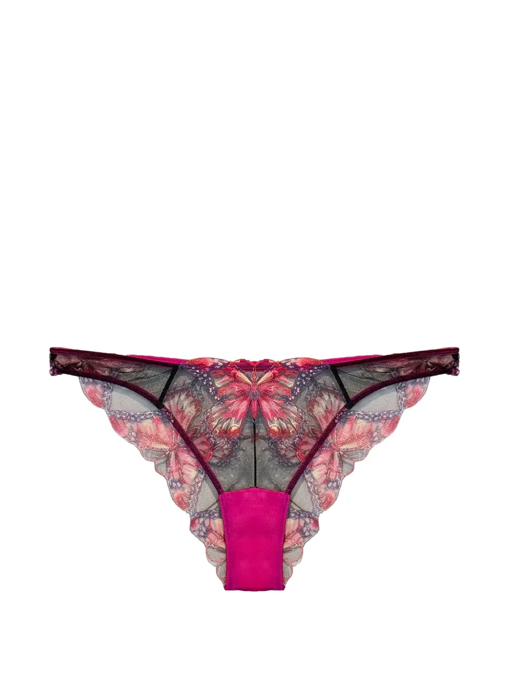Fleur Du Mal butterfly scalloped briefs - Rosa