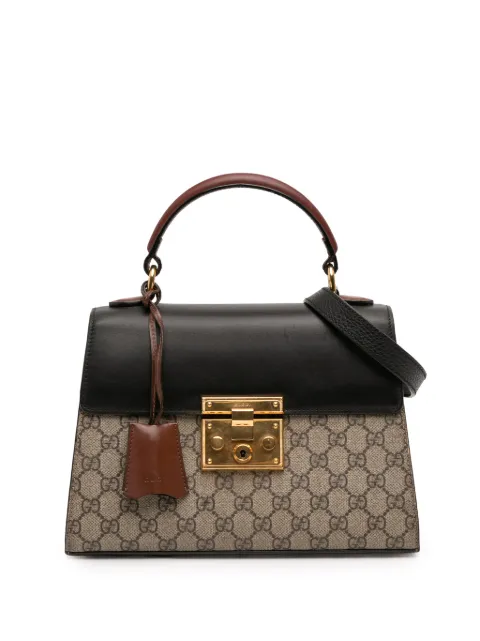 Gucci Pre-Owned bolsa satchel GG Supreme Padlock pequeña 2016-2025