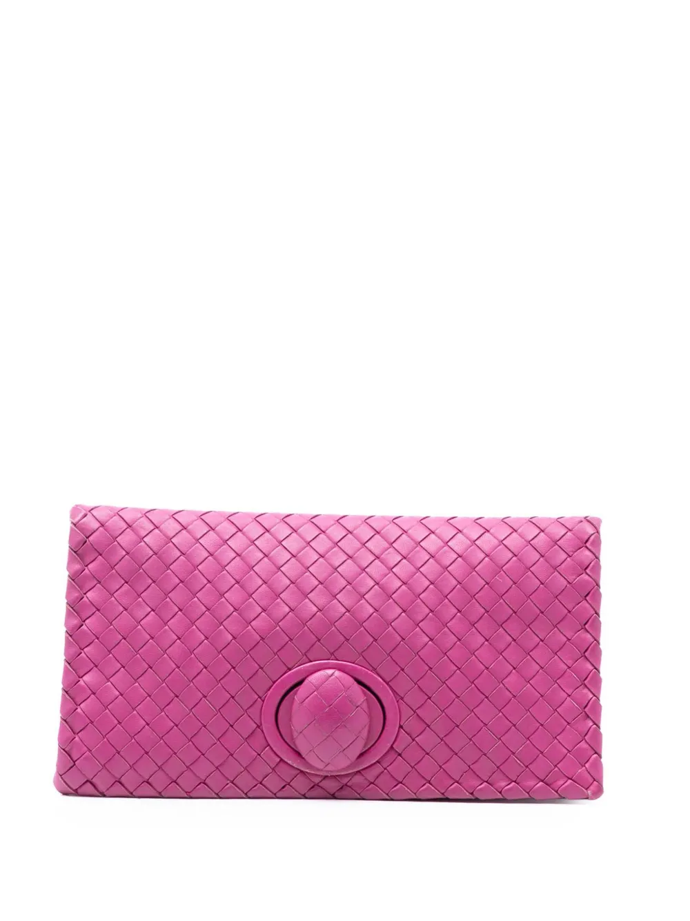 Bottega Veneta Pre-Owned 2011 Nappa Intrecciato Turn Lock clutch bag - Rosa