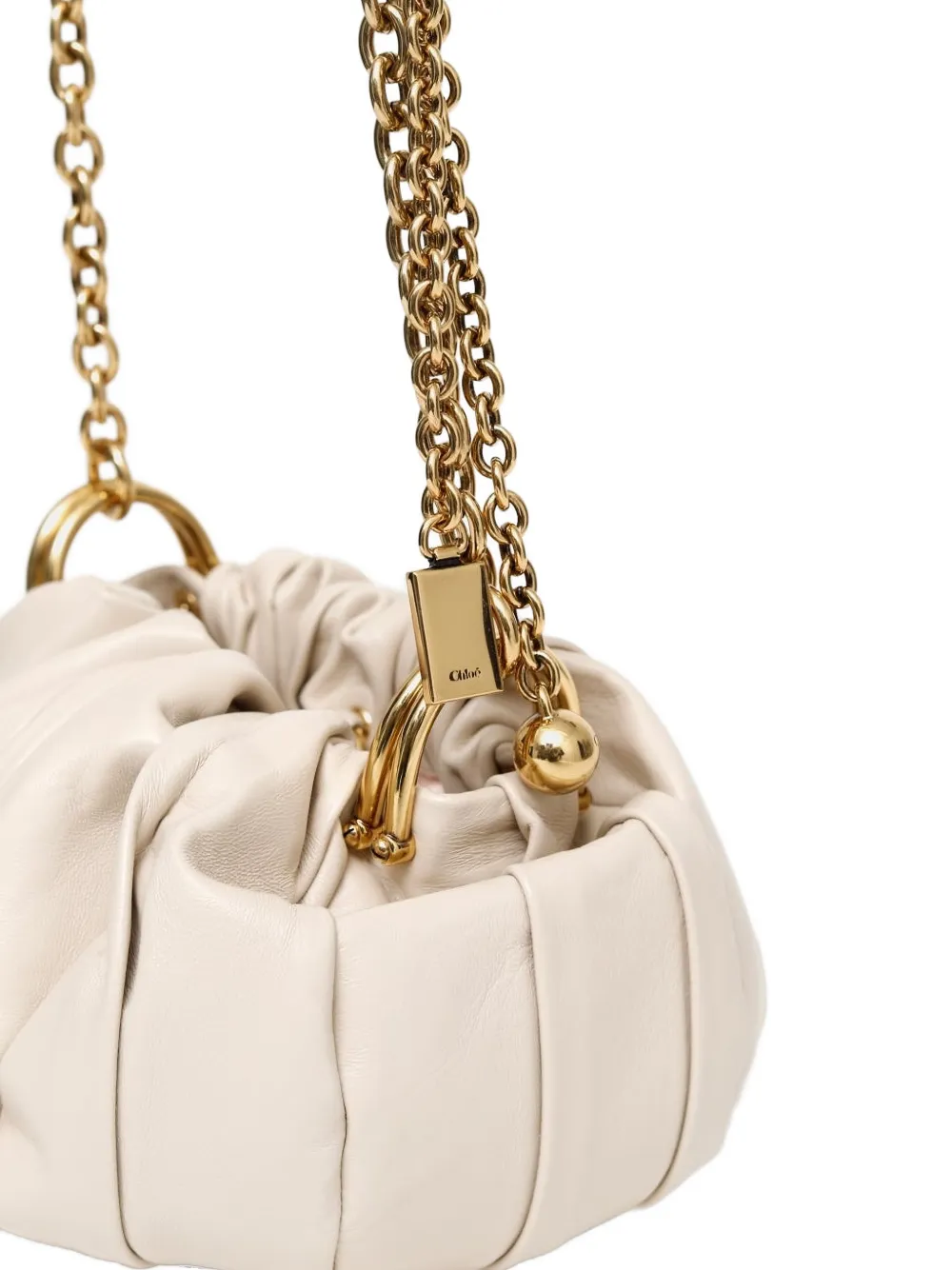 Chloé Schoudertas met kettingband Beige