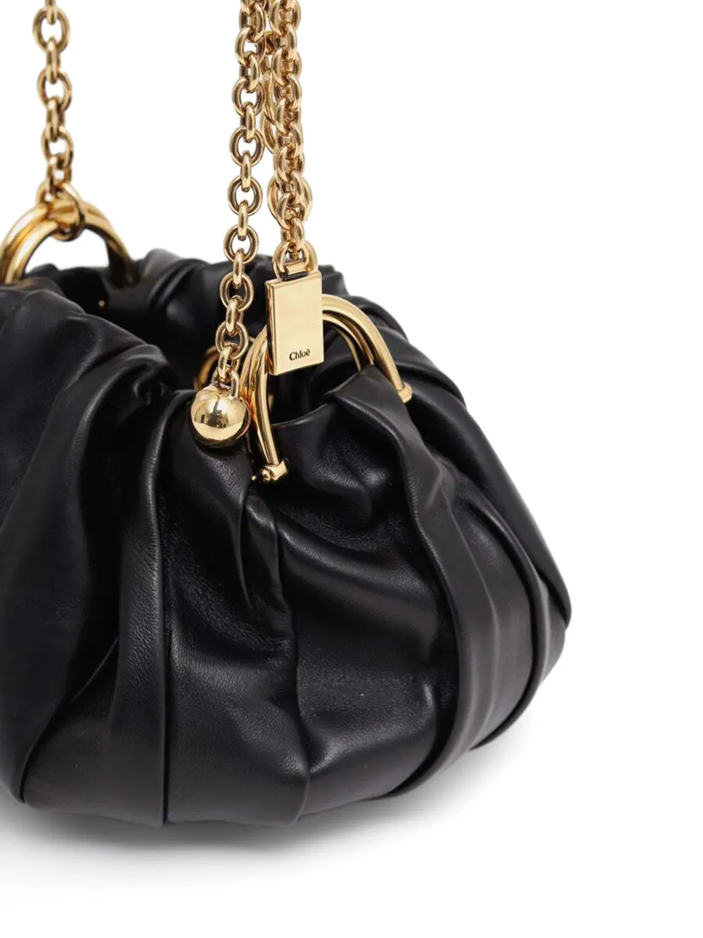  Chloé Plissé Shoulder Bag - Black 