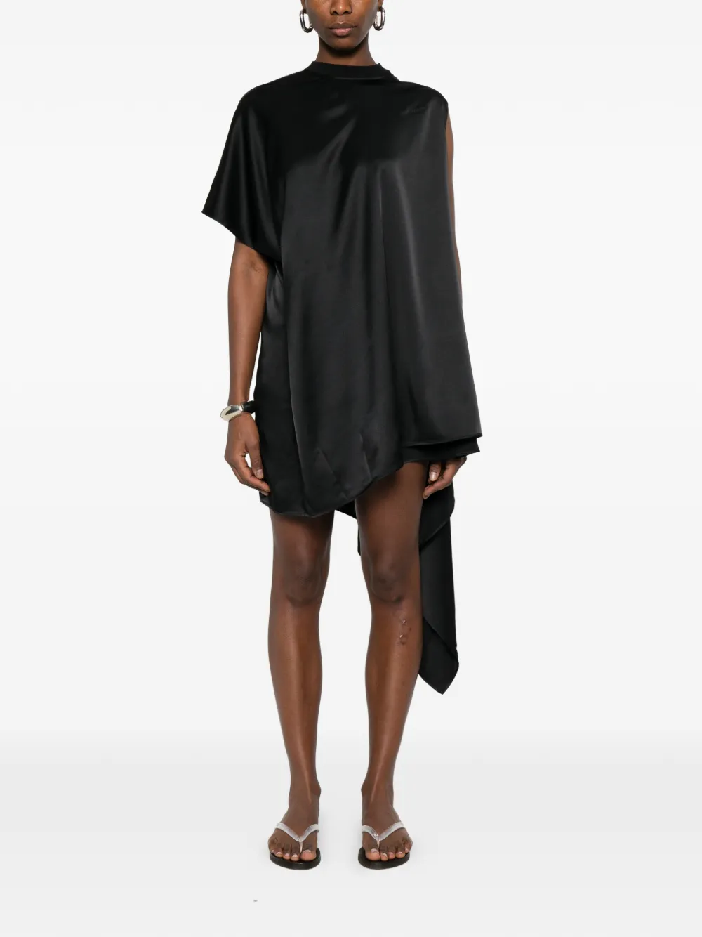  Coperni Draped Mini Dress - Black 