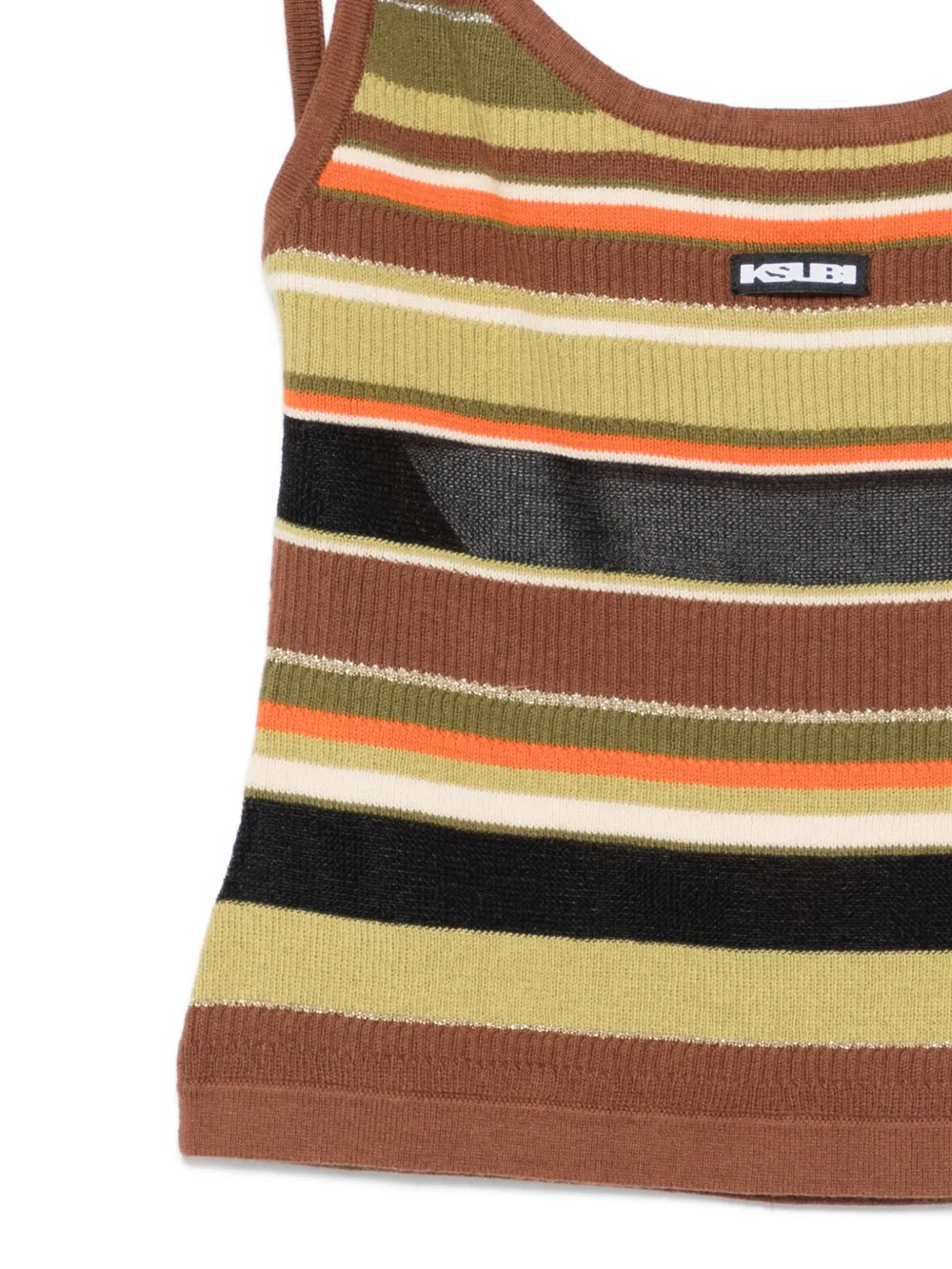  Ksubi Tamrin Striped Tank Top - Brown 