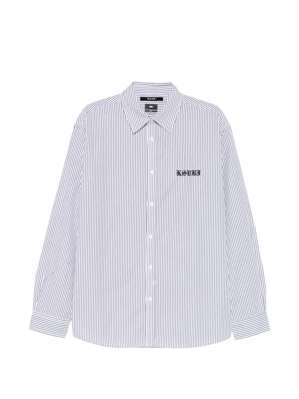 Ksubi striped signature long-sleeved shirt - Bianco