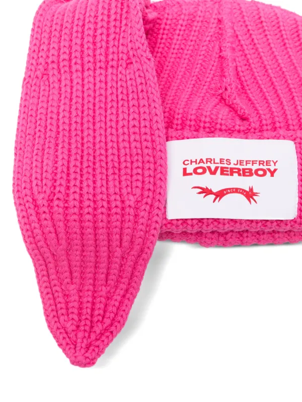 Charles Jeffrey Loverboy Rabbit Beanie Hat | Pink | FARFETCH