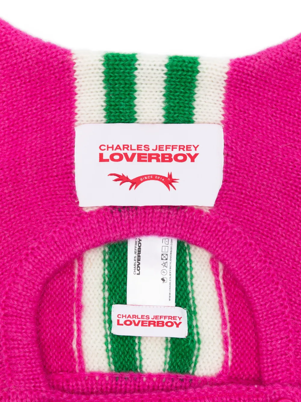 Charles Jeffrey Loverboy Muts met oren strepen Roze
