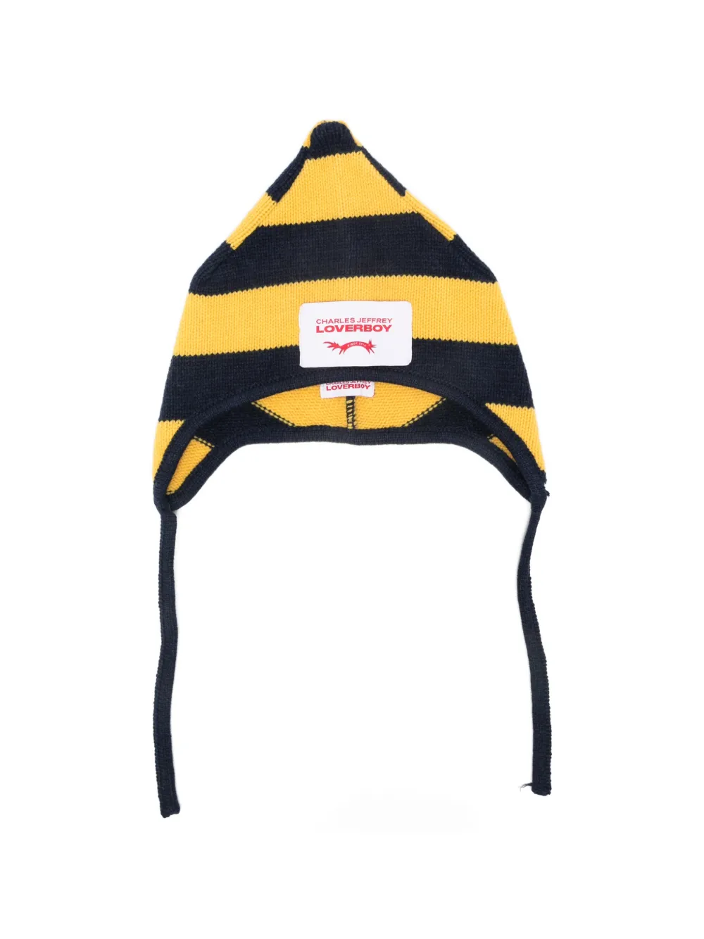 Charles Jeffrey Loverboy striped beanie hat - Giallo
