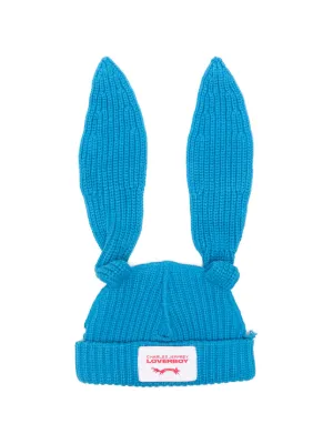 Charles Jeffrey Loverboy Chunky Rabbit Beanie Hat | Green